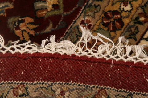 Agra Red Round Hand Knotted 710 X 711  Area Rug 100-25556 Image 8