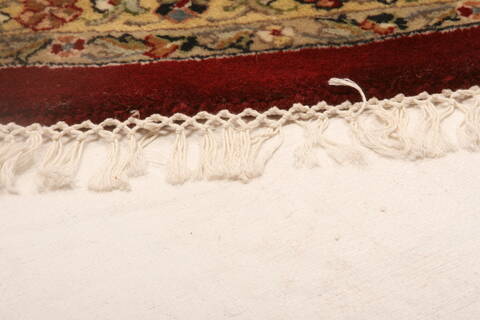 Agra Red Round Hand Knotted 710 X 711  Area Rug 100-25556 Image 9