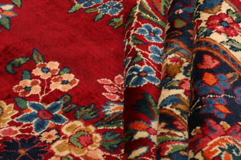 Yazd Red Hand Knotted 112 X 171  Area Rug 100-25567 Image 3