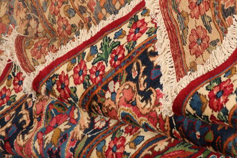 Yazd Red Hand Knotted 112 X 171  Area Rug 100-25567 Image 4