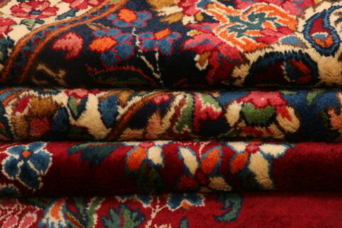 Yazd Red Hand Knotted 112 X 171  Area Rug 100-25567 Image 6