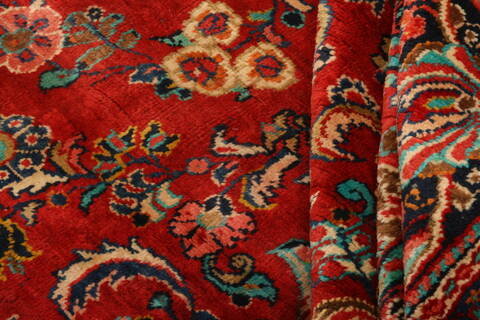 Mahal Red Hand Knotted 106 X 170  Area Rug 100-25595 Image 3