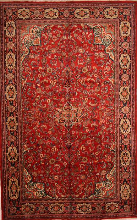 Mahal Red Hand Knotted 106 X 170  Area Rug 100-25595 Image 0