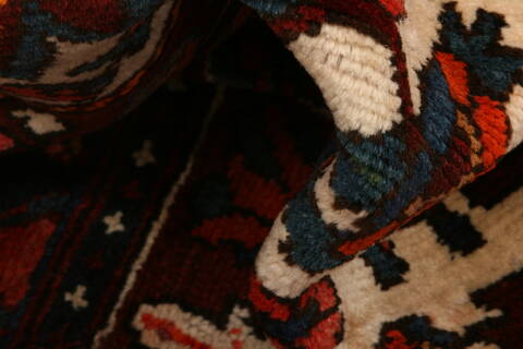Bakhtiar Red Hand Knotted 120 X 151  Area Rug 100-25601 Image 2