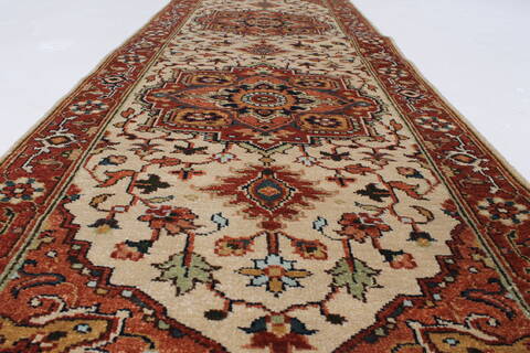 Serapi Beige Runner Hand Knotted 21 X 60  Area Rug 250-25610 Image 11