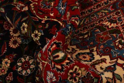 Kashan Red Hand Knotted 114 X 1511  Area Rug 100-25621 Image 2