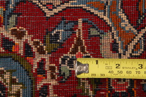 Kashan Red Hand Knotted 114 X 1511  Area Rug 100-25621 Image 7