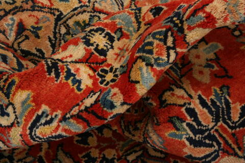 Kashan Red Hand Knotted 111 X 155  Area Rug 100-25627 Image 2