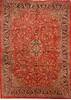 Kashan Red Hand Knotted 111 X 155  Area Rug 100-25627 Thumb 0