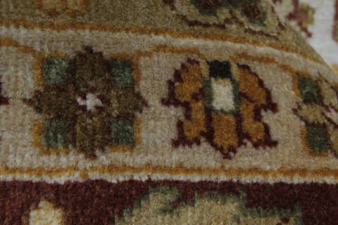 Indo-Persian Beige Hand Knotted 811 X 111  Area Rug 250-25668 Image 10