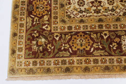 Indo-Persian Beige Hand Knotted 811 X 111  Area Rug 250-25668 Image 5