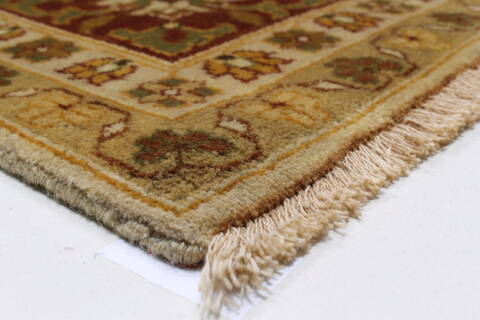 Indo-Persian Beige Hand Knotted 811 X 111  Area Rug 250-25668 Image 6