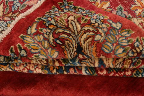 Kerman Red Hand Knotted 1110 X 169  Area Rug 100-25675 Image 5