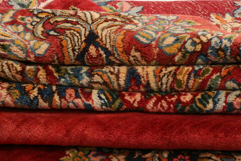 Kerman Red Hand Knotted 1110 X 169  Area Rug 100-25675 Image 6