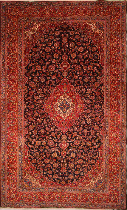 Kashan Red Hand Knotted 117 X 192  Area Rug 100-25677 Image 0