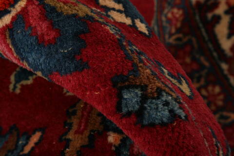 Mashad Red Hand Knotted 107 X 1411  Area Rug 100-25681 Image 1