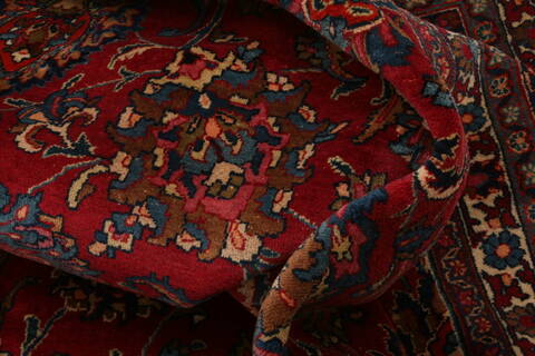 Mashad Red Hand Knotted 107 X 1411  Area Rug 100-25681 Image 2