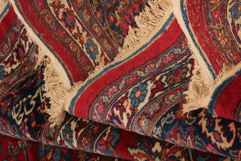 Mashad Red Hand Knotted 107 X 1411  Area Rug 100-25681 Image 4