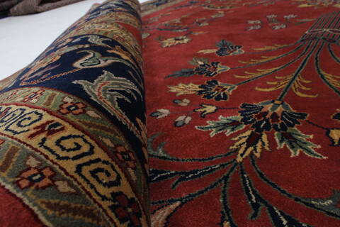Sarouk Blue Hand Knotted 811 X 1111  Area Rug 250-25690 Image 11