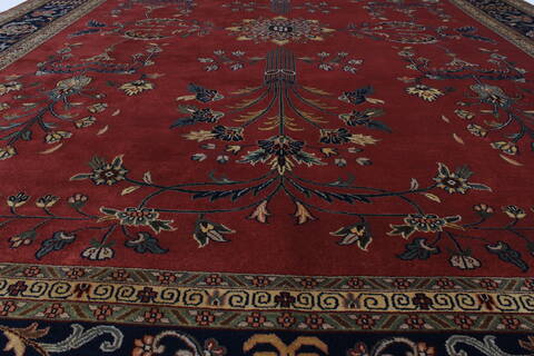 Sarouk Blue Hand Knotted 811 X 1111  Area Rug 250-25690 Image 2