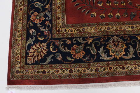 Sarouk Blue Hand Knotted 811 X 1111  Area Rug 250-25690 Image 5
