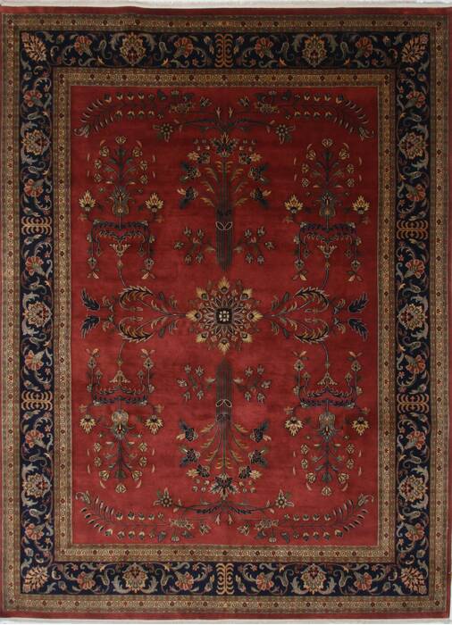 Sarouk Blue Hand Knotted 811 X 1111  Area Rug 250-25690 Image 0