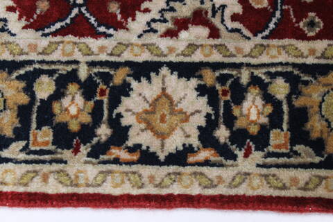 Kashan Beige Runner Hand Knotted 27 X 510  Area Rug 250-25704 Image 1