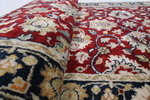 Kashan Beige Runner Hand Knotted 27 X 510  Area Rug 250-25704 Image 6