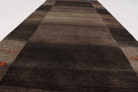 Modern Brown Runner Hand Knotted 27 X 60  Area Rug 250-25706 Image 1
