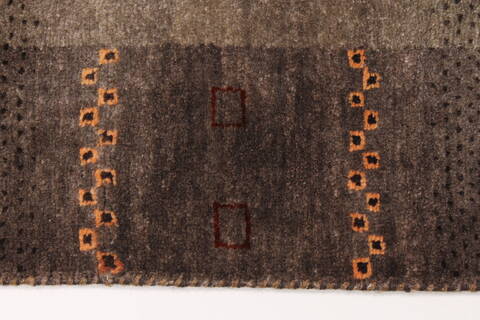 Modern Brown Runner Hand Knotted 27 X 60  Area Rug 250-25706 Image 2