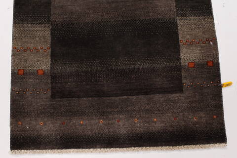 Modern Brown Runner Hand Knotted 27 X 60  Area Rug 250-25706 Image 4