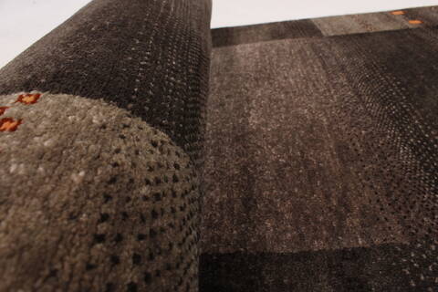 Modern Brown Runner Hand Knotted 27 X 60  Area Rug 250-25706 Image 9