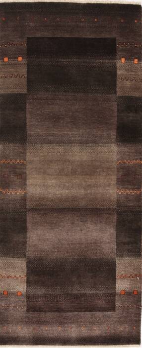 Modern Brown Runner Hand Knotted 27 X 60  Area Rug 250-25706 Image 0
