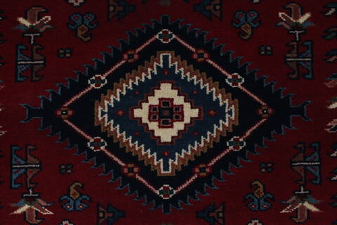 Karajeh Blue Runner Hand Knotted 26 X 511  Area Rug 250-25723 Image 2