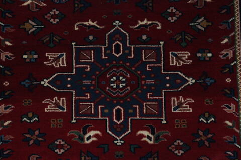 Karajeh Blue Runner Hand Knotted 26 X 511  Area Rug 250-25723 Image 3