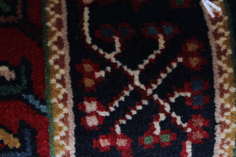 Karajeh Blue Runner Hand Knotted 26 X 511  Area Rug 250-25723 Image 6