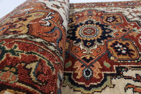 Serapi Beige Runner Hand Knotted 26 X 510  Area Rug 250-25729 Image 8
