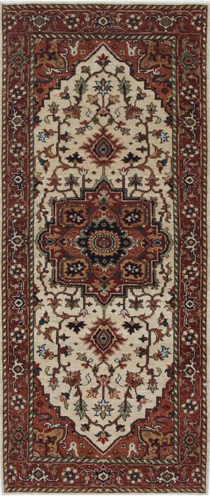 Serapi Beige Runner Hand Knotted 26 X 510  Area Rug 250-25729 Image 0