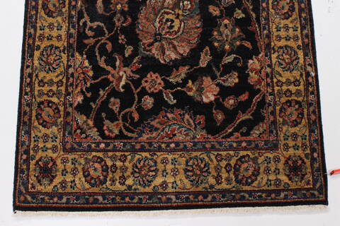 Tabriz Beige Runner Hand Knotted 26 X 61  Area Rug 250-25737 Image 3
