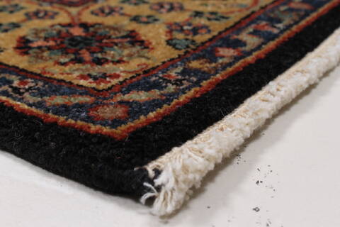 Tabriz Beige Runner Hand Knotted 26 X 61  Area Rug 250-25737 Image 4