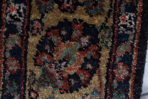 Tabriz Beige Runner Hand Knotted 26 X 61  Area Rug 250-25737 Image 5