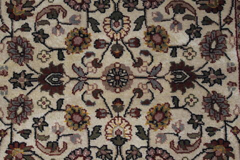 Kashmar Beige Runner Hand Knotted 28 X 60  Area Rug 250-25741 Image 3