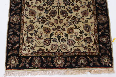 Kashmar Beige Runner Hand Knotted 28 X 60  Area Rug 250-25741 Image 4