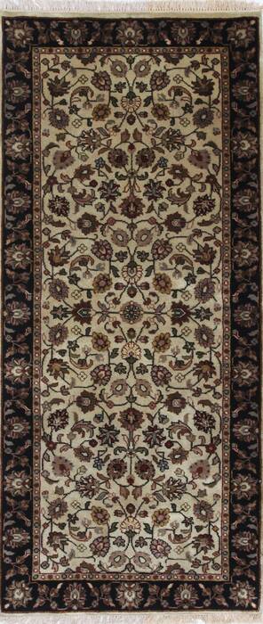 Kashmar Beige Runner Hand Knotted 28 X 60  Area Rug 250-25741 Image 0