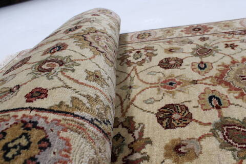 Kashmar Beige Runner Hand Knotted 21 X 62  Area Rug 250-25744 Image 10