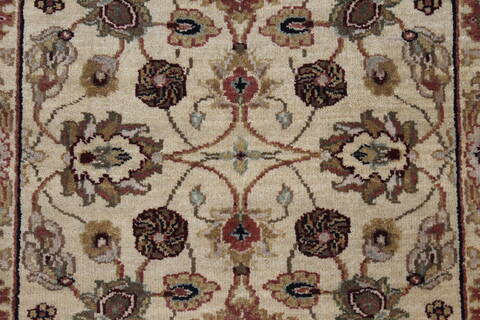 Kashmar Beige Runner Hand Knotted 21 X 62  Area Rug 250-25744 Image 3