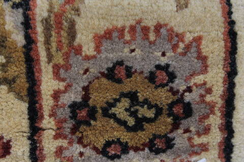 Kashmar Beige Runner Hand Knotted 21 X 62  Area Rug 250-25744 Image 9