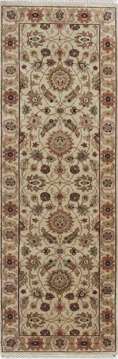 Kashmar Beige Runner Hand Knotted 21 X 62  Area Rug 250-25744 Image 0