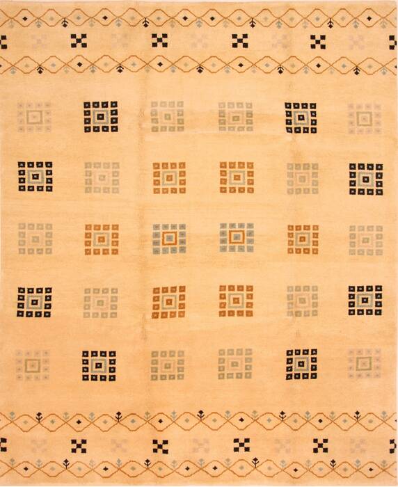 Gabbeh Beige Hand Knotted 83 X 100  Area Rug 100-25779 Image 0