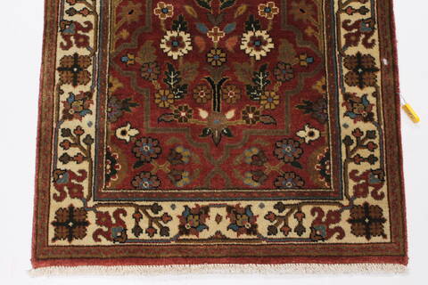 Semnan Beige Runner Hand Knotted 21 X 510  Area Rug 250-25784 Image 3